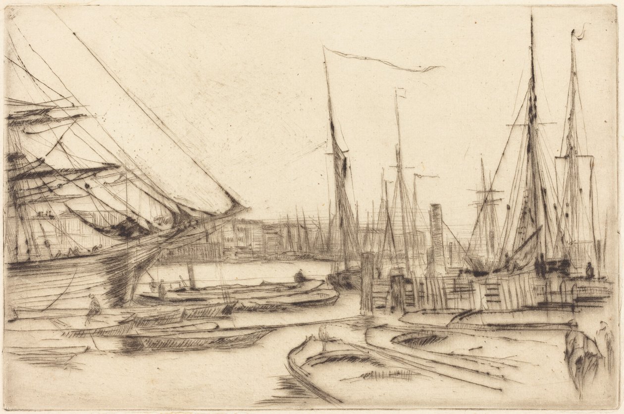 Een schets uit Billingsgate door James McNeill Whistler