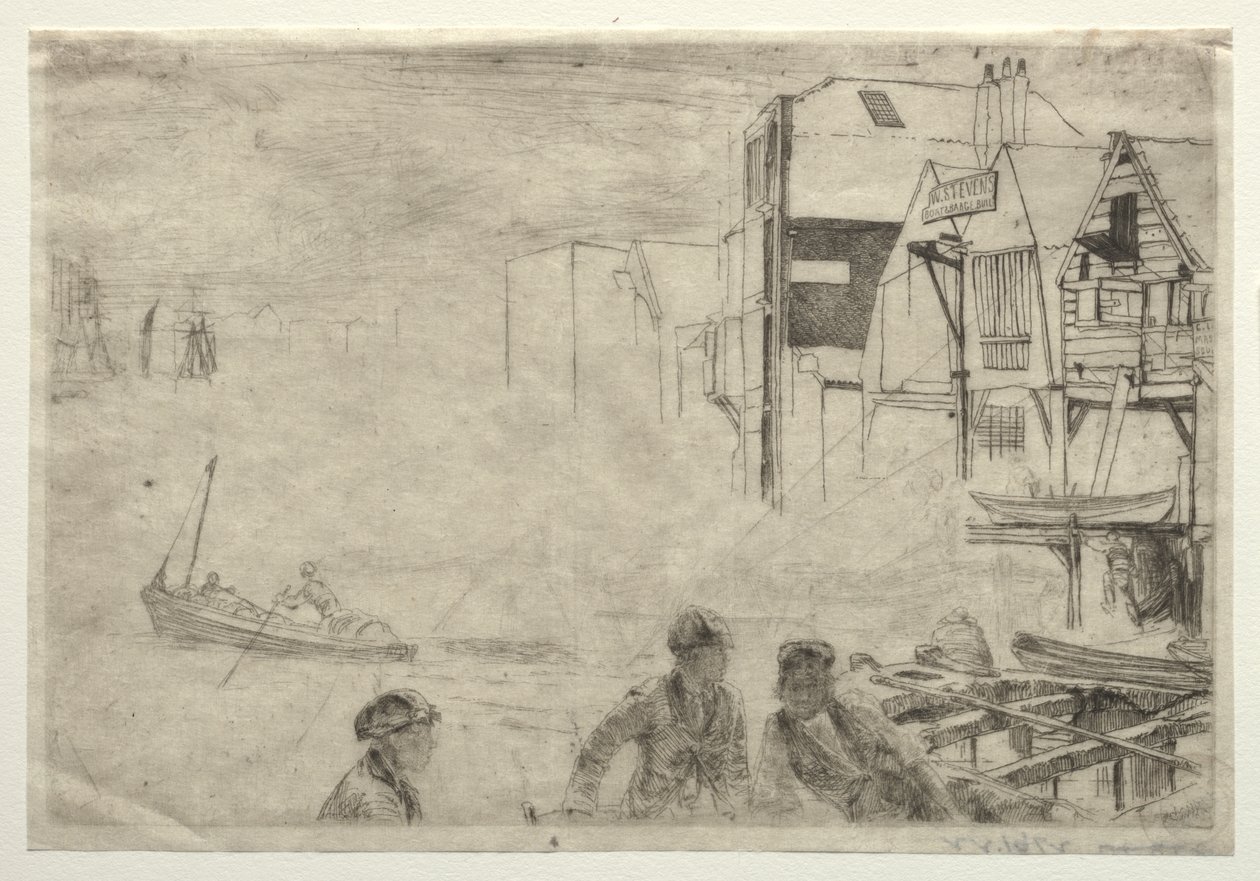 Een kade door James McNeill Whistler