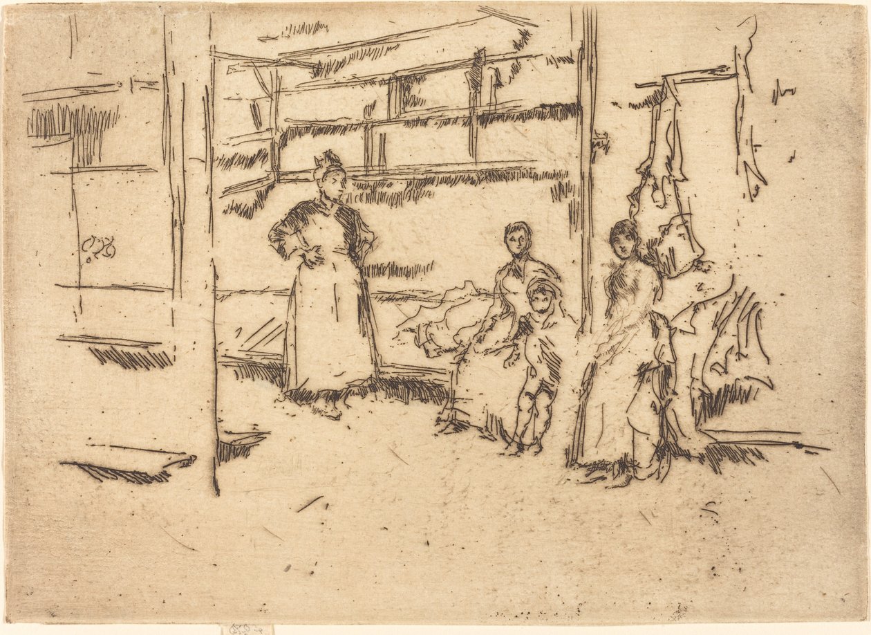 Na de Verkoop, Hounsditch door James Abbott McNeill Whistler