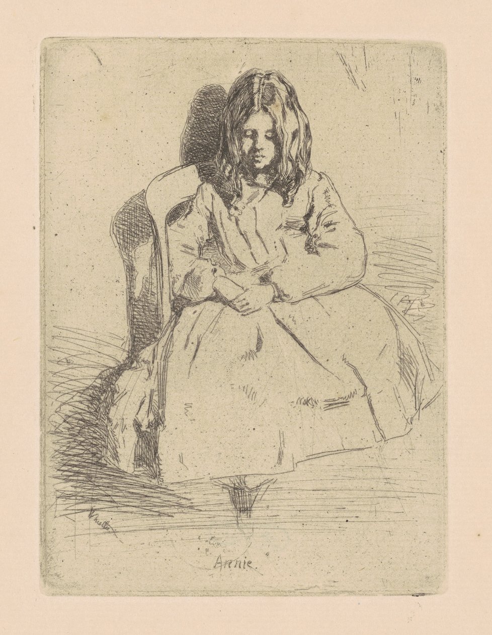Annie, Zittend door James Abbott McNeill Whistler