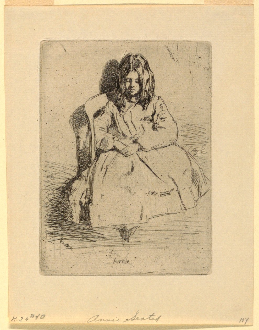 Annie, Zittend door James Abbott McNeill Whistler