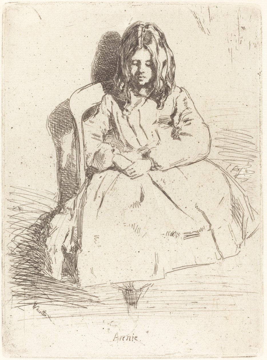 Annie Zittend door James Abbott McNeill Whistler