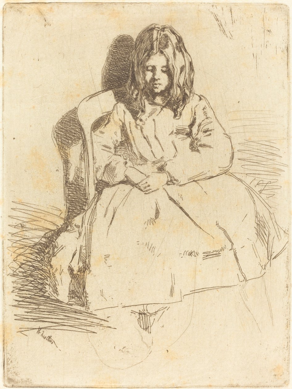 Annie Zittend door James Abbott McNeill Whistler