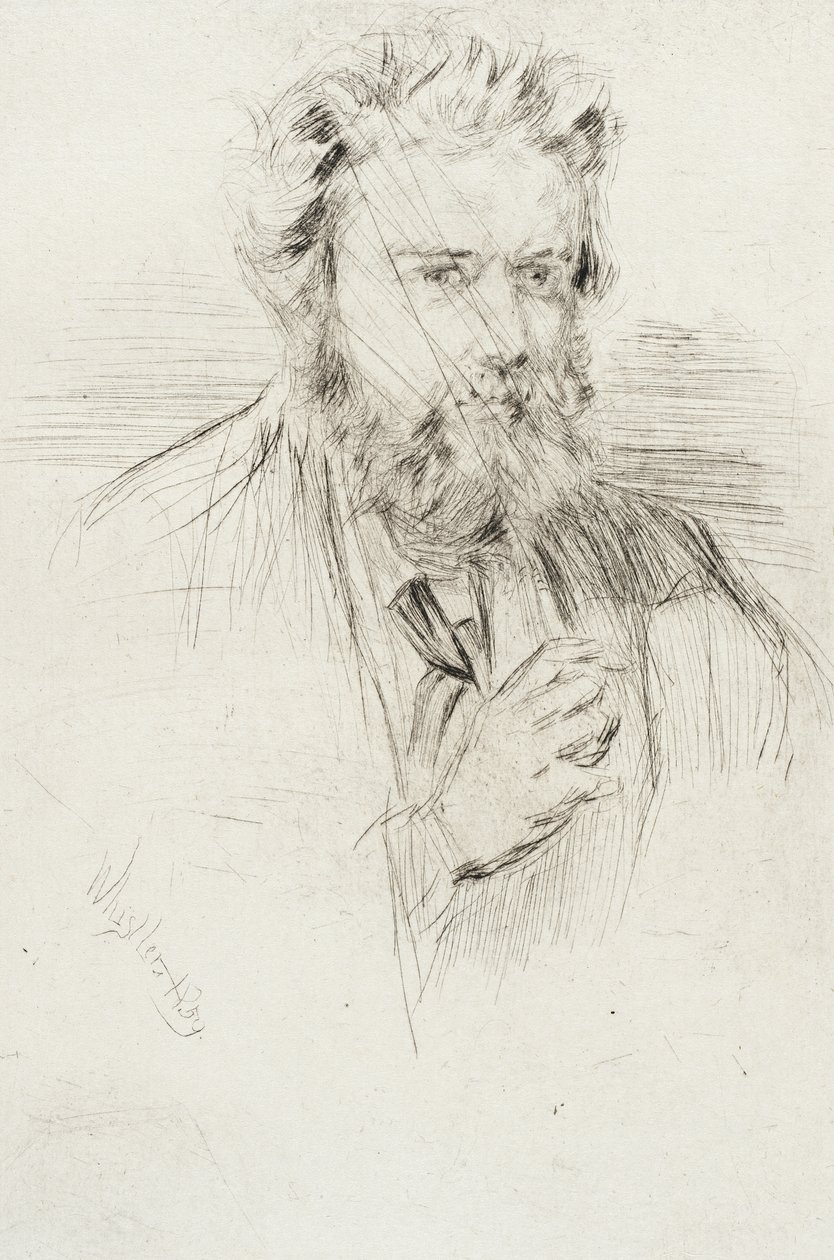 Astruc, een letterkundige door James McNeill Whistler