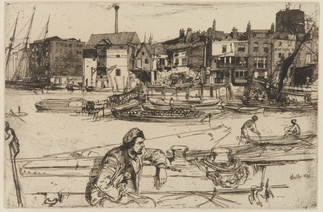 Black Lion Wharf door James Abbott McNeill Whistler