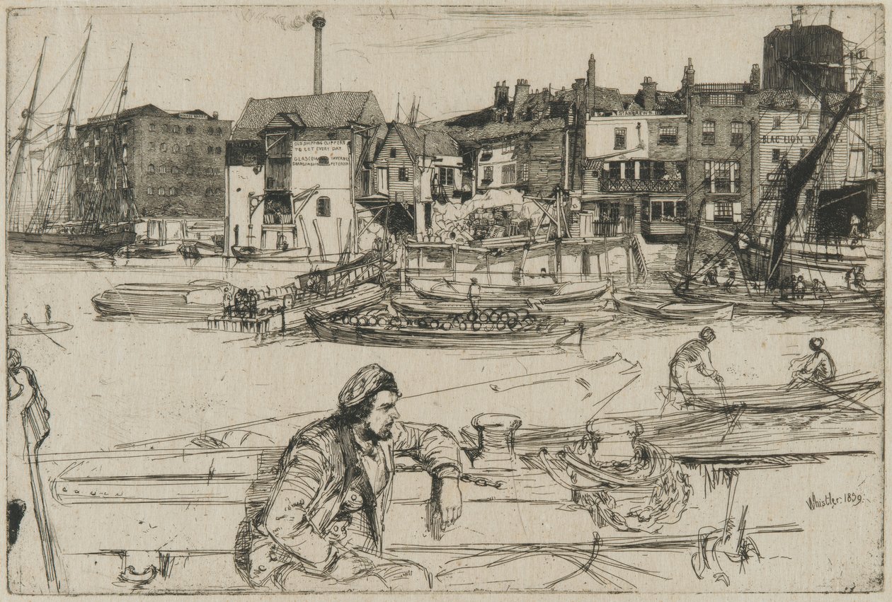 Black Lion Wharf door James Abbott McNeill Whistler