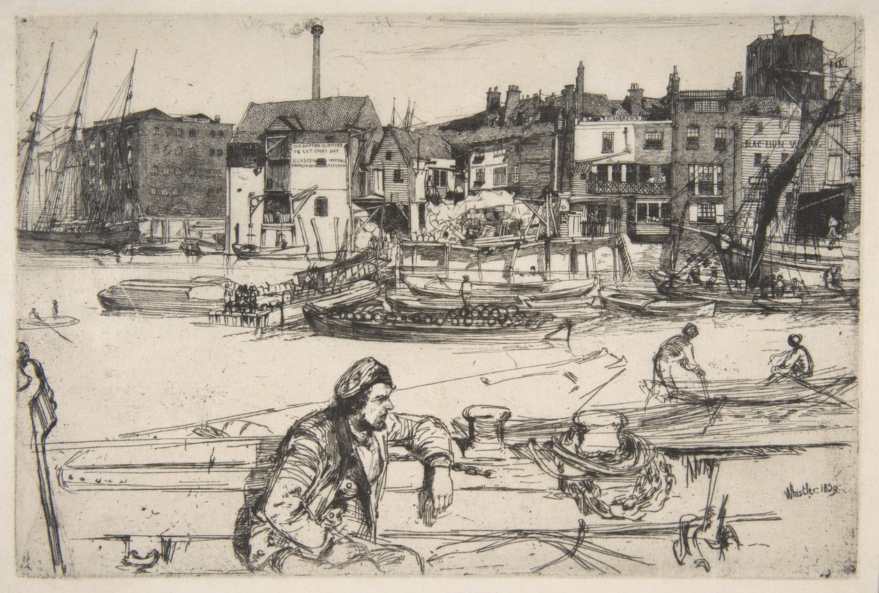 Black Lion Wharf door James McNeill Whistler