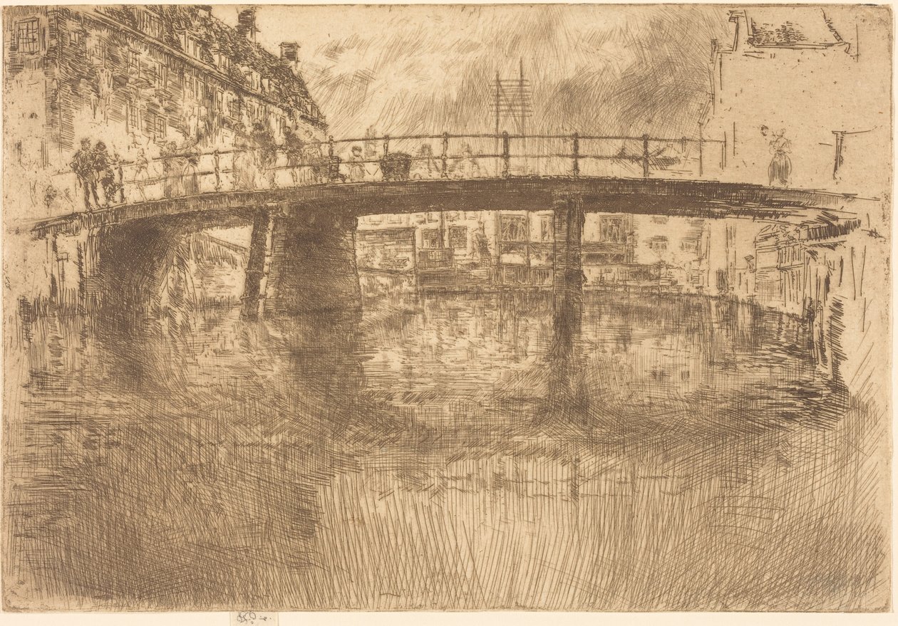 Bridge, Amsterdam door James McNeill Whistler