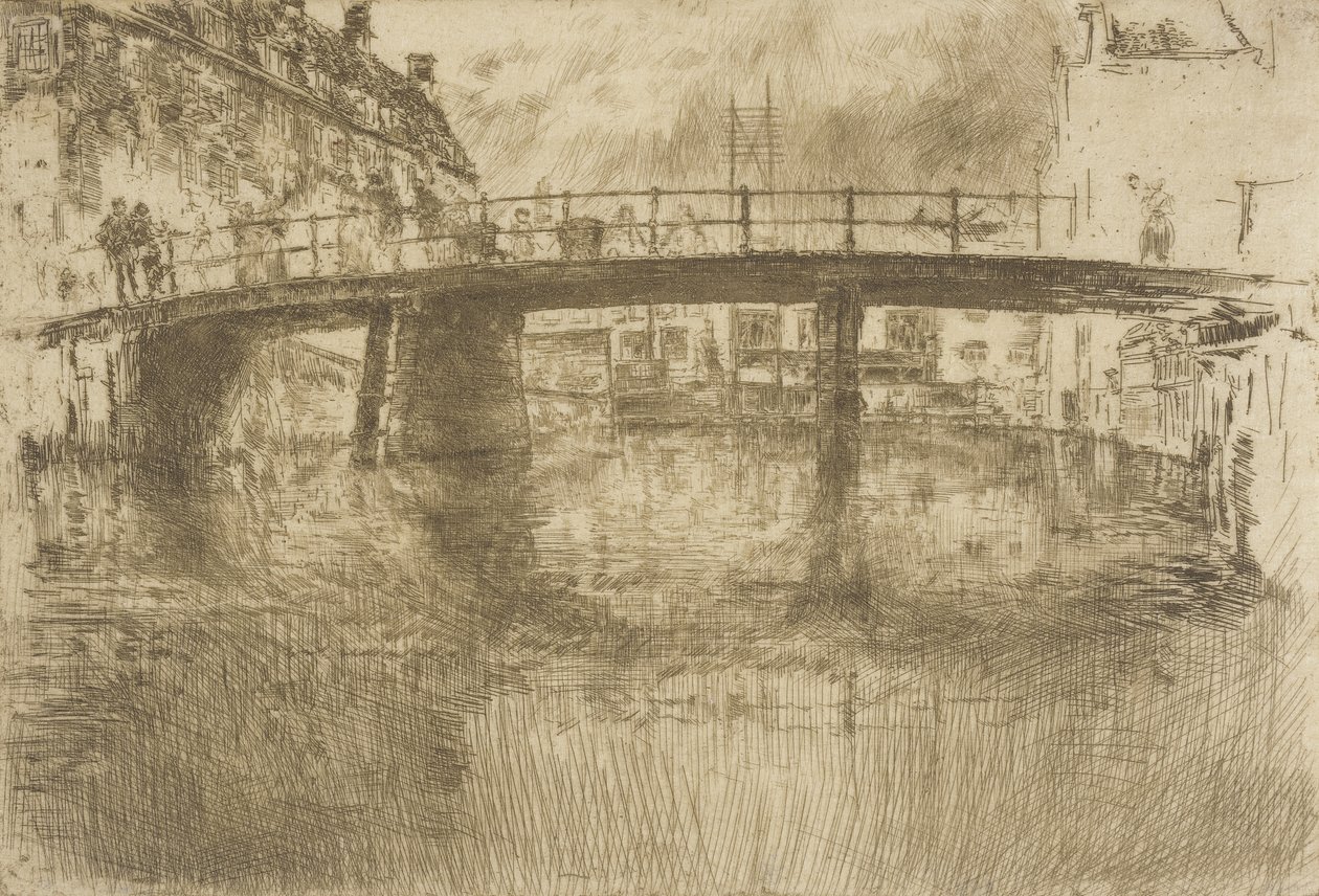 Brug, Amsterdam door James McNeill Whistler