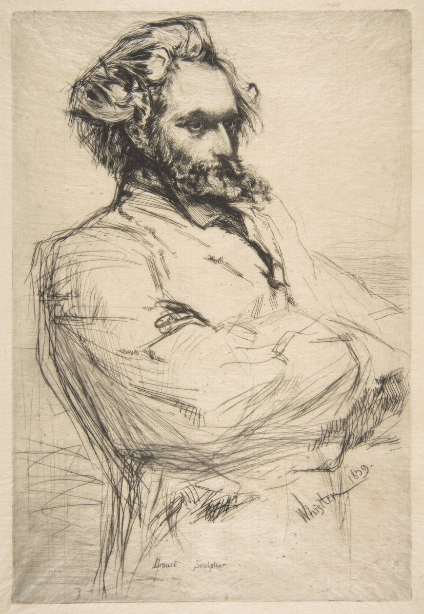 C.L. Drouet, beeldhouwer door James McNeill Whistler