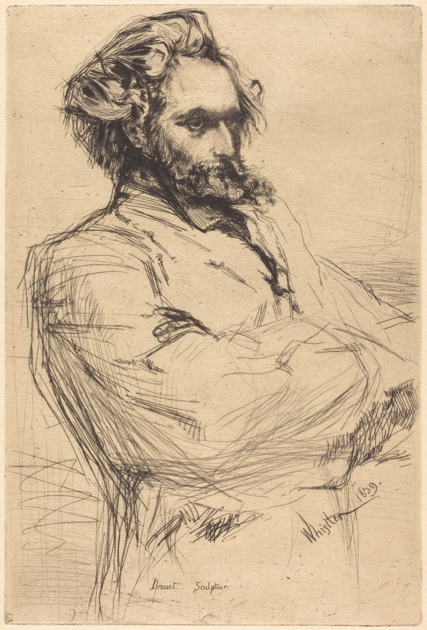 C. L. Drouet, beeldhouwer door James McNeill Whistler
