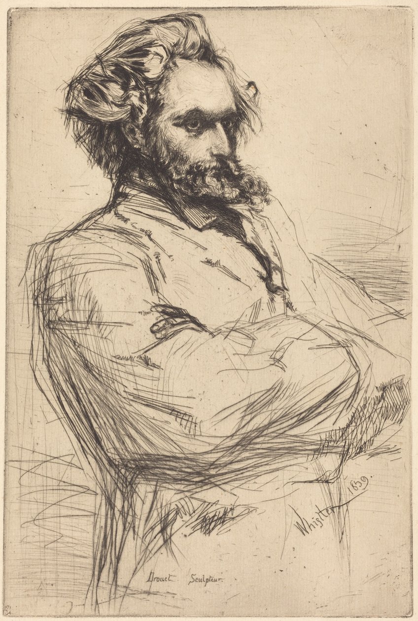 C. L. Drouet, beeldhouwer door James McNeill Whistler
