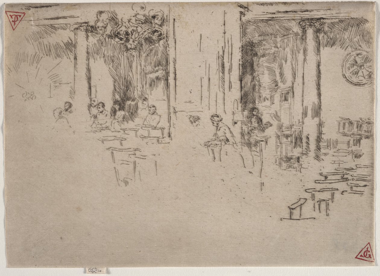 Kerk, Brussel door James McNeill Whistler