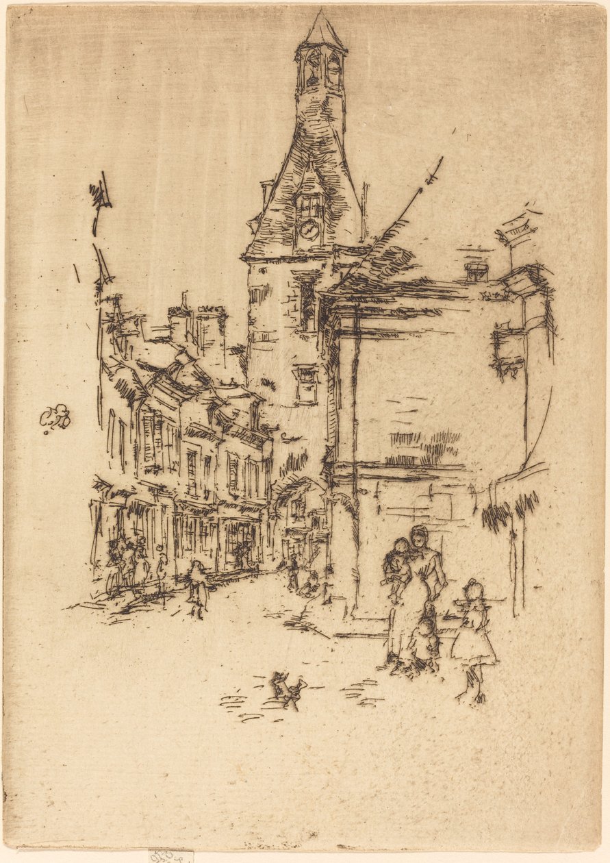 Klokkentoren, Amboise door James Abbott McNeill Whistler