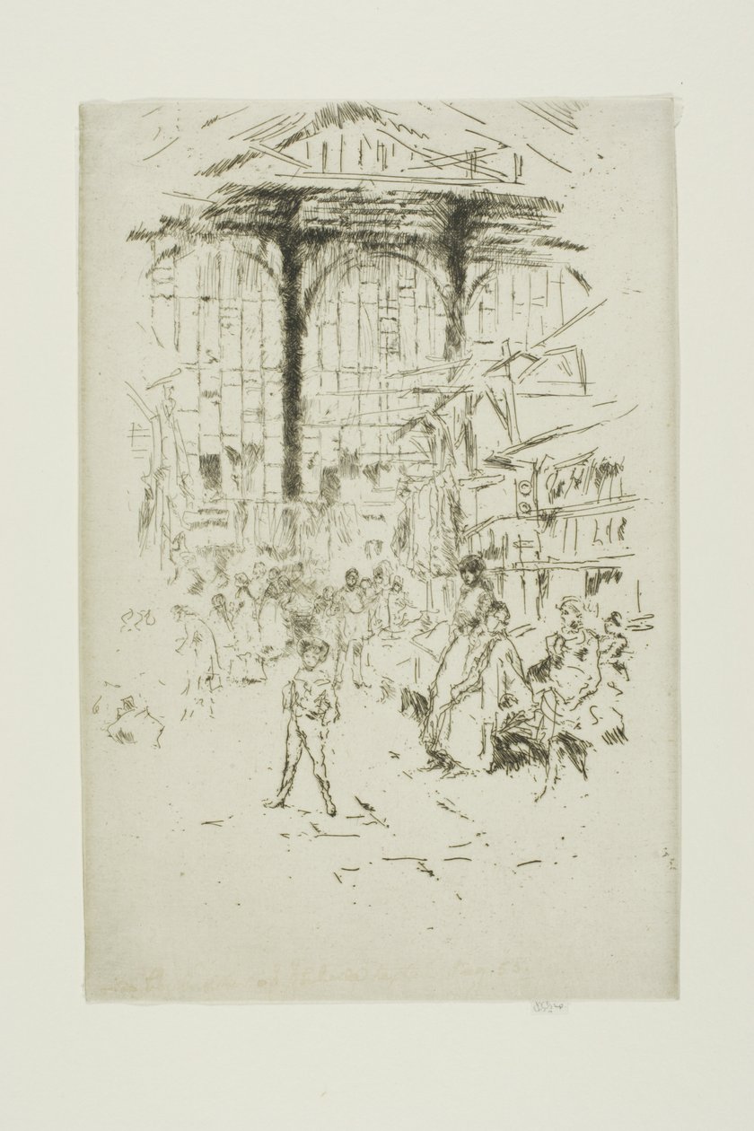Kledingruil, Houndsditch, Nr. 2 door James Abbott McNeill Whistler