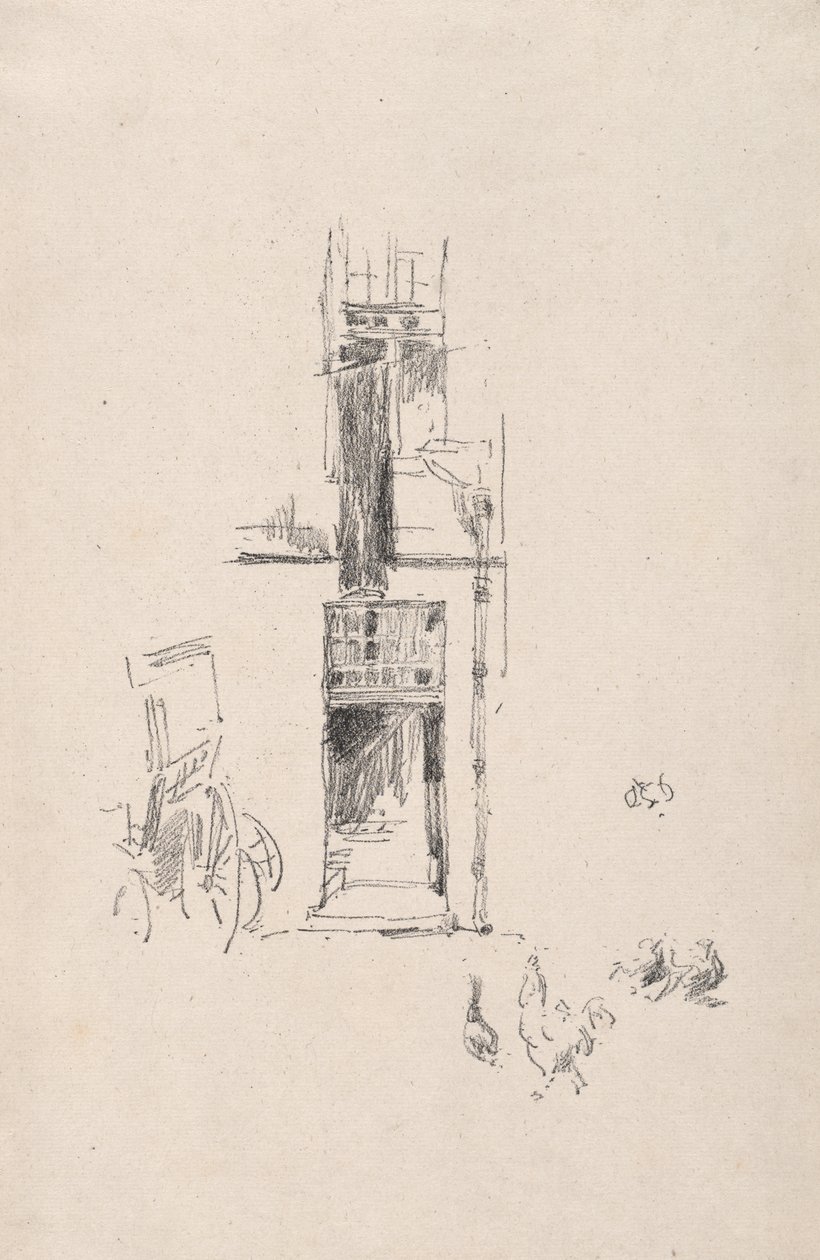 Cocks and Hens, Hotel Colbert door James McNeill Whistler