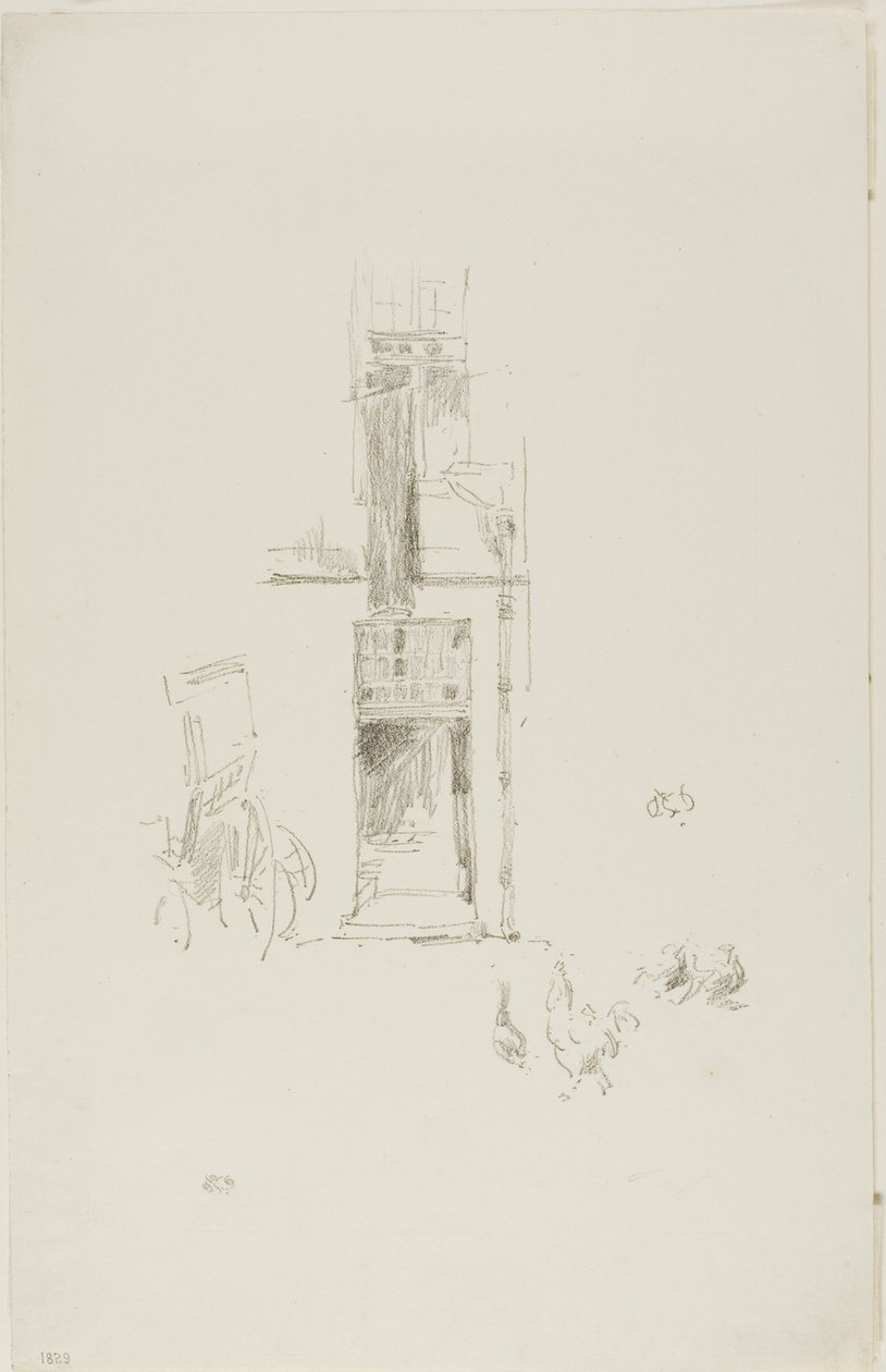 Hanen en hennen, Hôtel Colbert door James Abbott McNeill Whistler