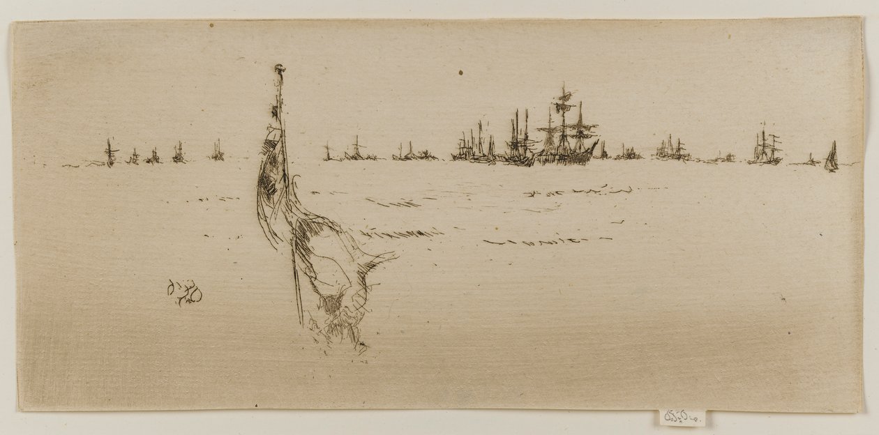 Het strijken van de vlag door James Abbott McNeill Whistler