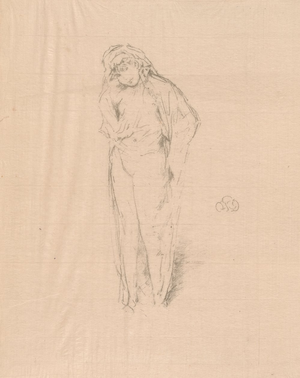 Geklede Figuur, Staand door James Abbott McNeill Whistler