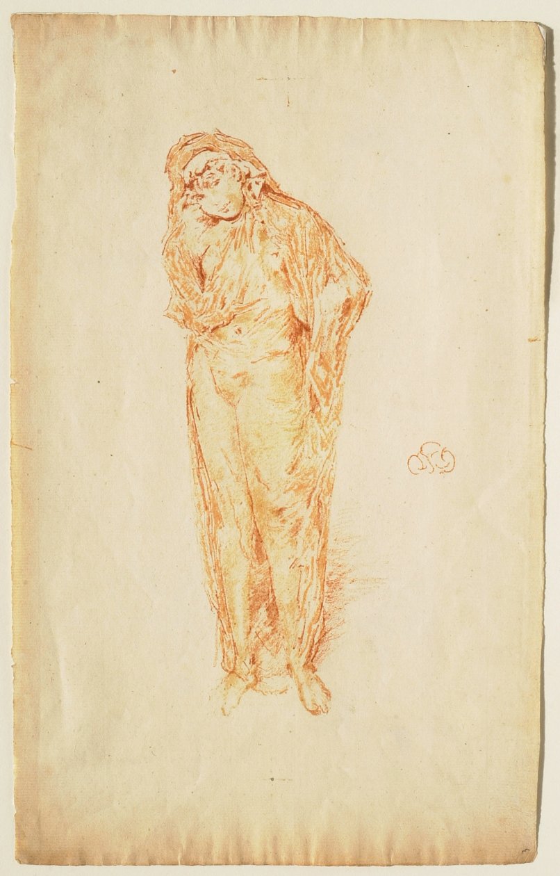 Gedrapeerde figuur, staand door James McNeill Whistler