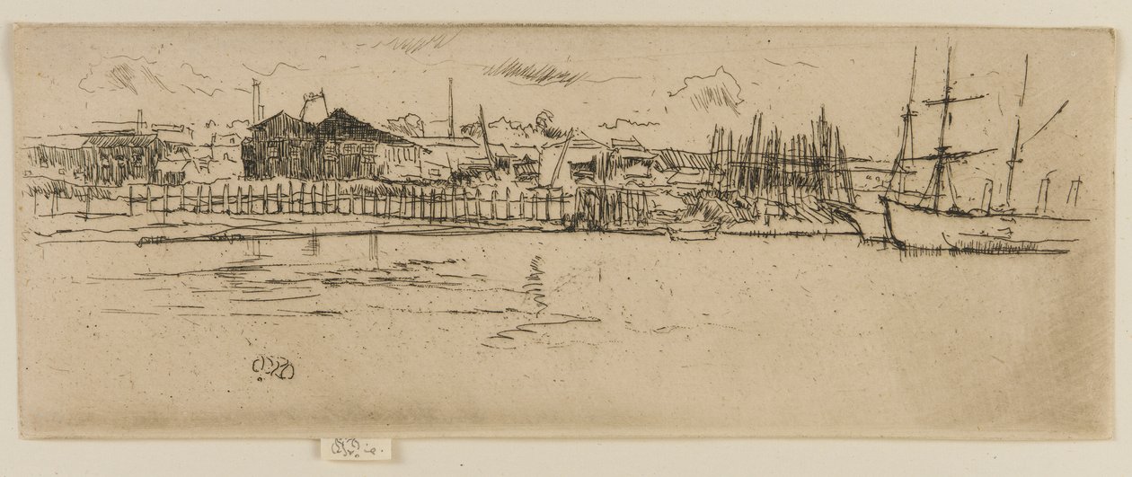 Droge Docks, Southampton door James Abbott McNeill Whistler