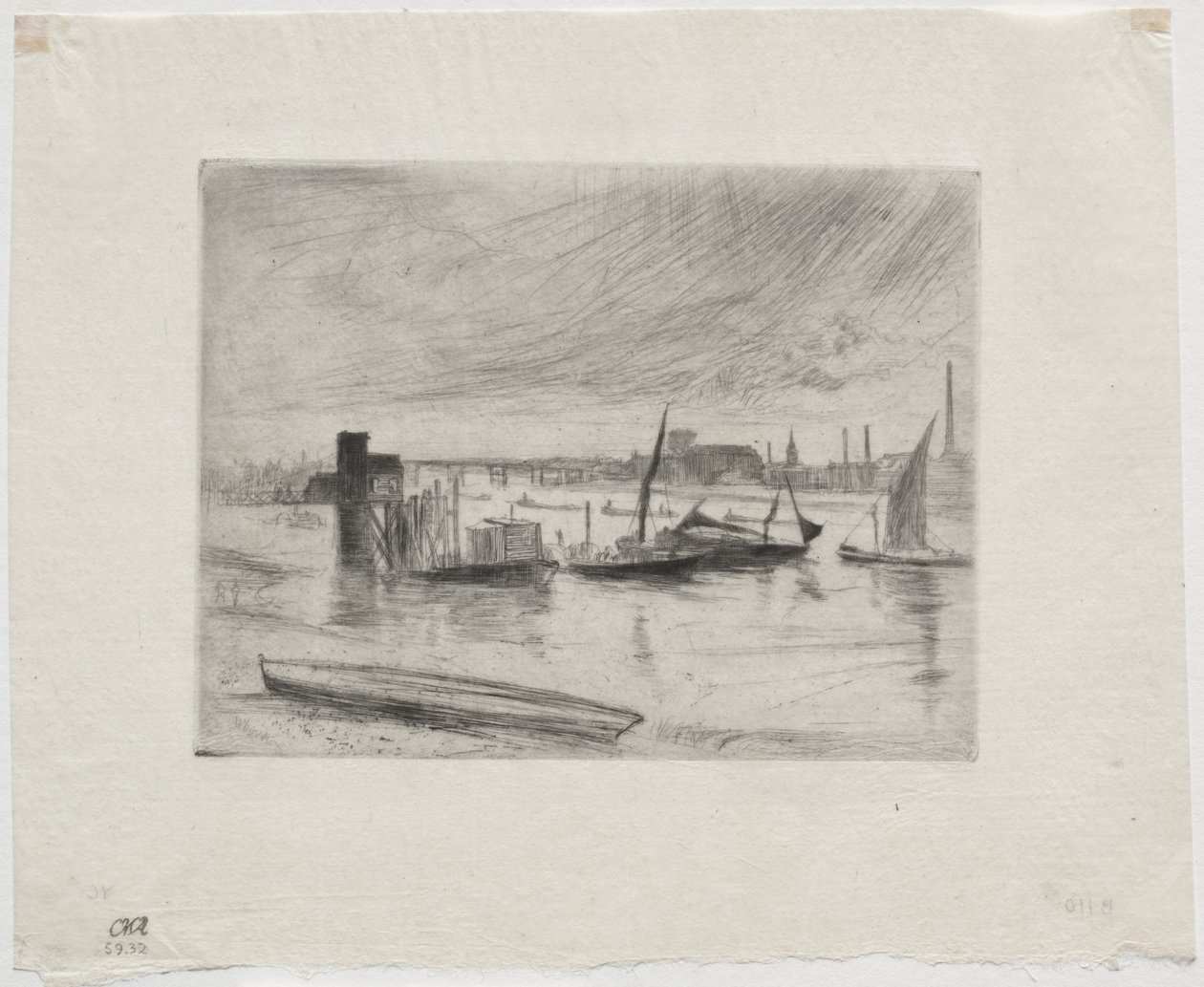 Vroeg in de ochtend, Battersea door James McNeill Whistler