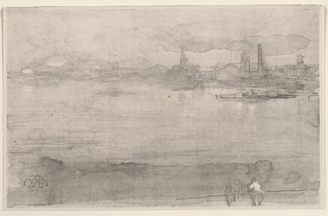 Vroege ochtend: de Theems bij Battersea, Londen door James McNeill Whistler