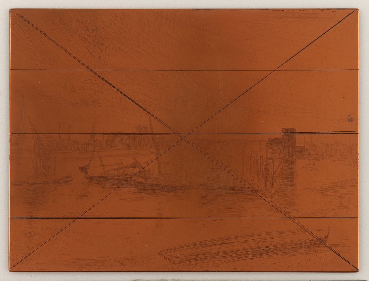 Etsplaat: Vroege Ochtend, Battersea door James Abbott McNeill Whistler