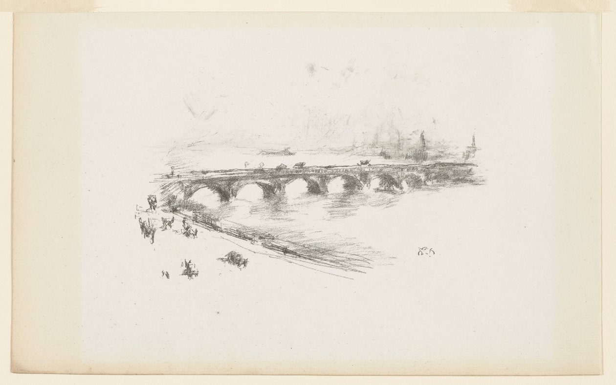 Avond, Little Waterloo Bridge door James Abbott McNeill Whistler