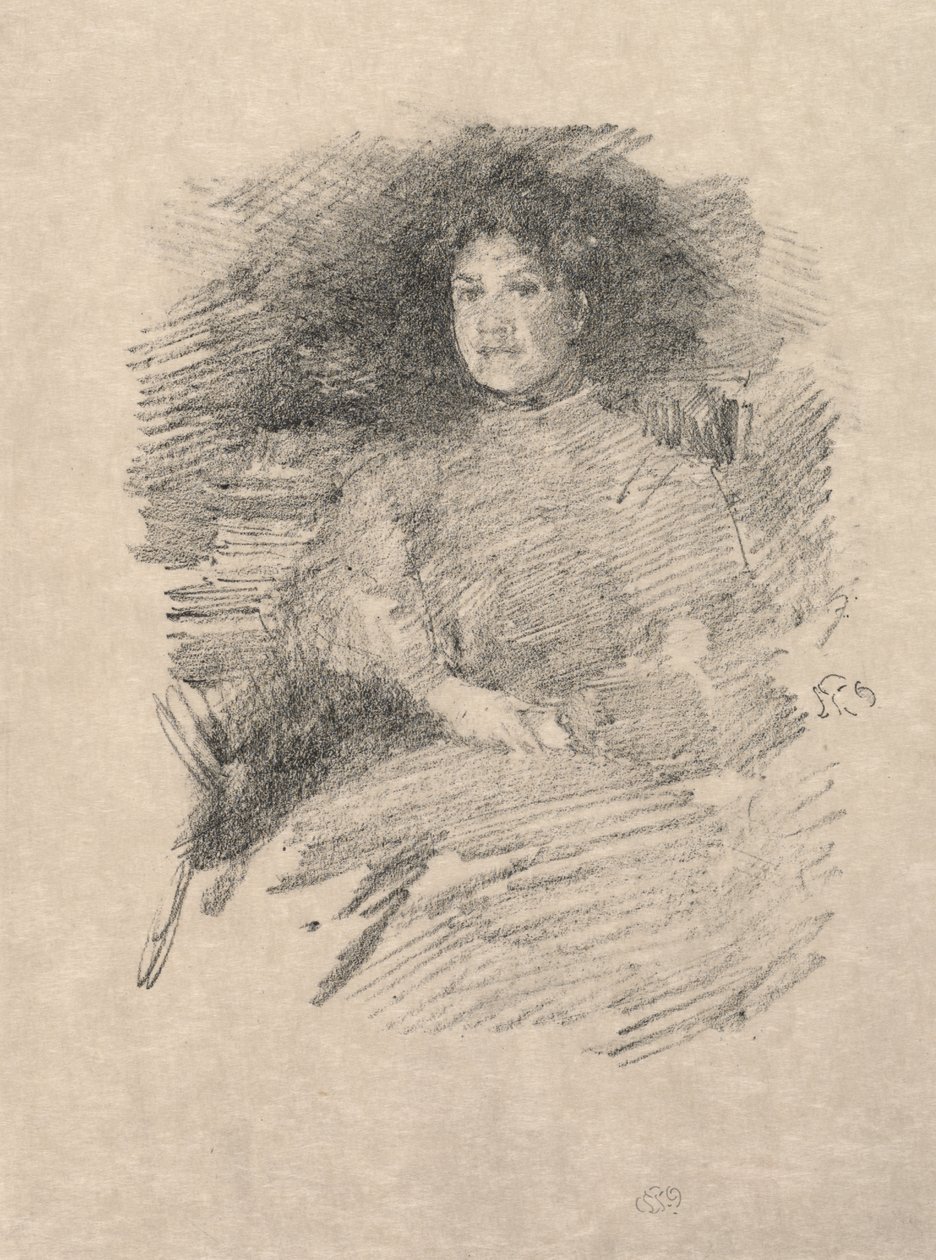 Firelight (mevrouw Pennell) door James McNeill Whistler