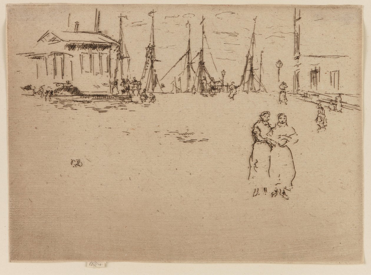 Visserskade, Oostende door James Abbott McNeill Whistler
