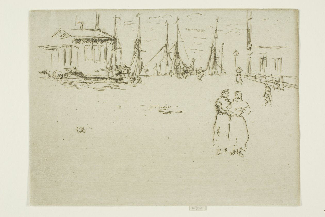 Visserskade, Oostende door James Abbott McNeill Whistler