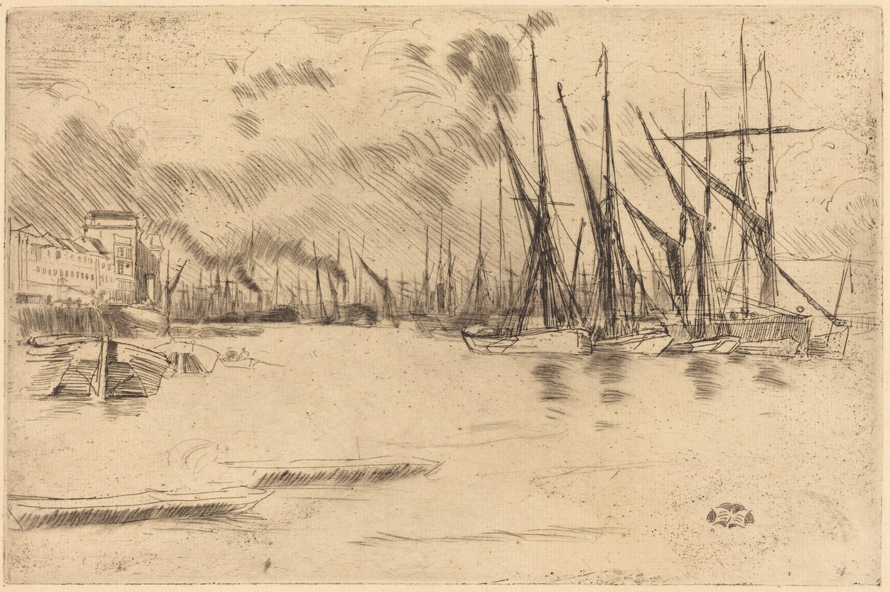 Vanaf de Pickle-Herring-trap door James McNeill Whistler