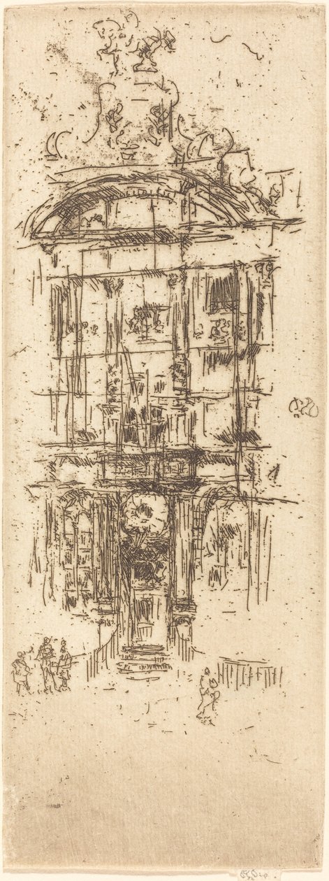 Gouden Huis, Brussel door James Abbott McNeill Whistler