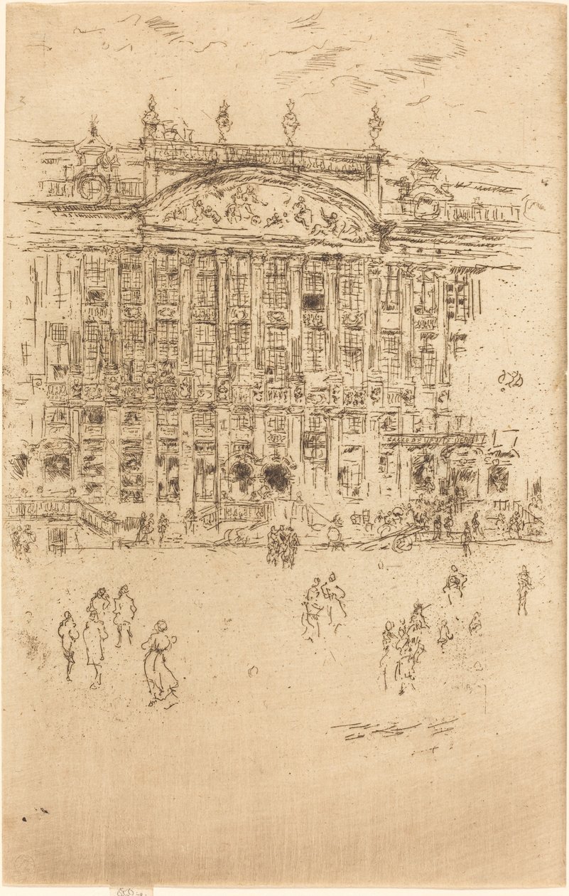 Grote Markt, Brussel door James Abbott McNeill Whistler