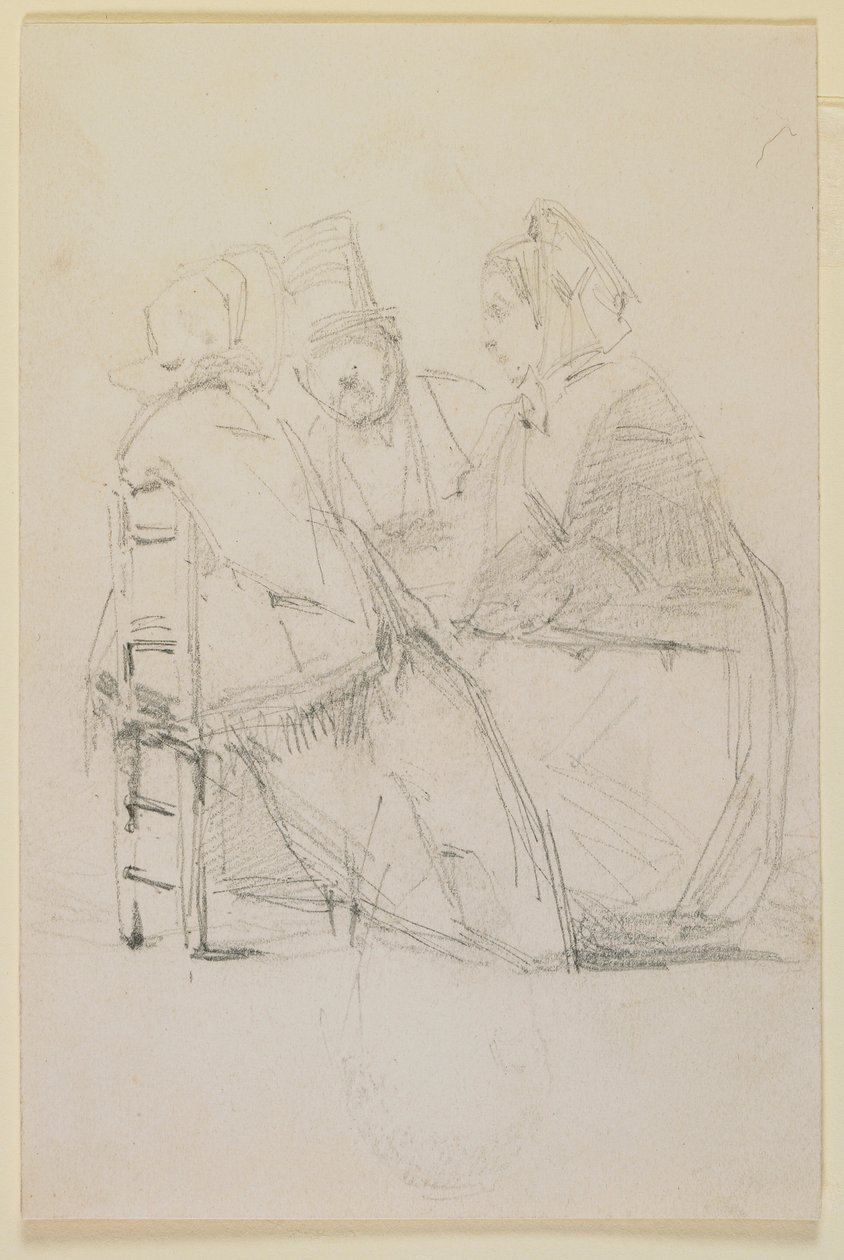 Groep in gesprek door James Abbott McNeill Whistler