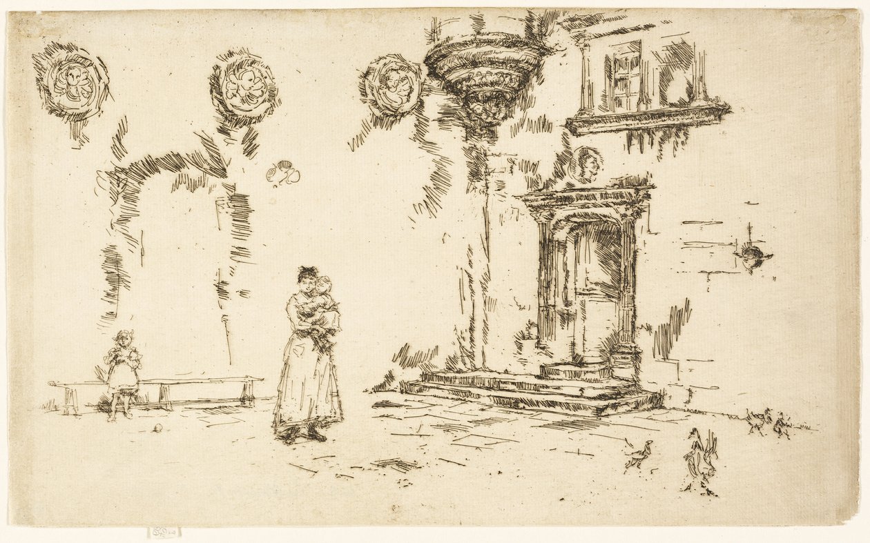 Hôtel Lallemont, Bourges door James Abbott McNeill Whistler