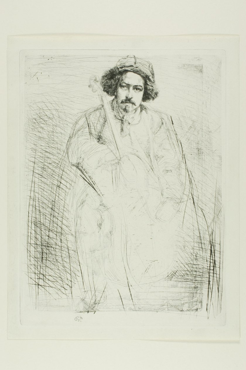J. Becquet, Beeldhouwer door James Abbott McNeill Whistler