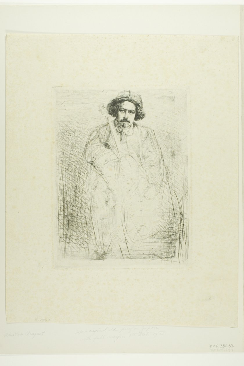 J. Becquet, beeldhouwer door James Abbott McNeill Whistler