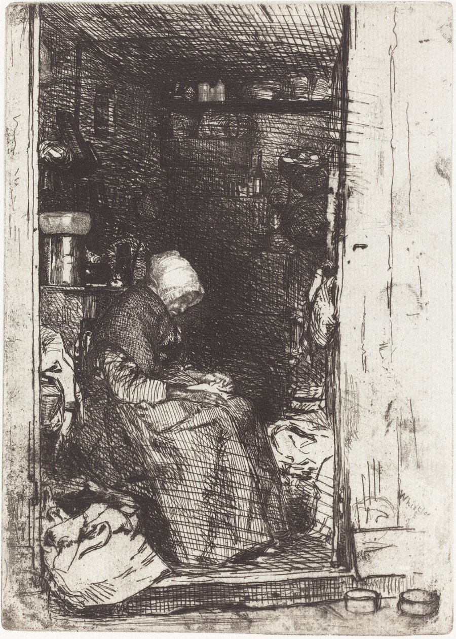 De Oude met de Lappen door James Abbott McNeill Whistler