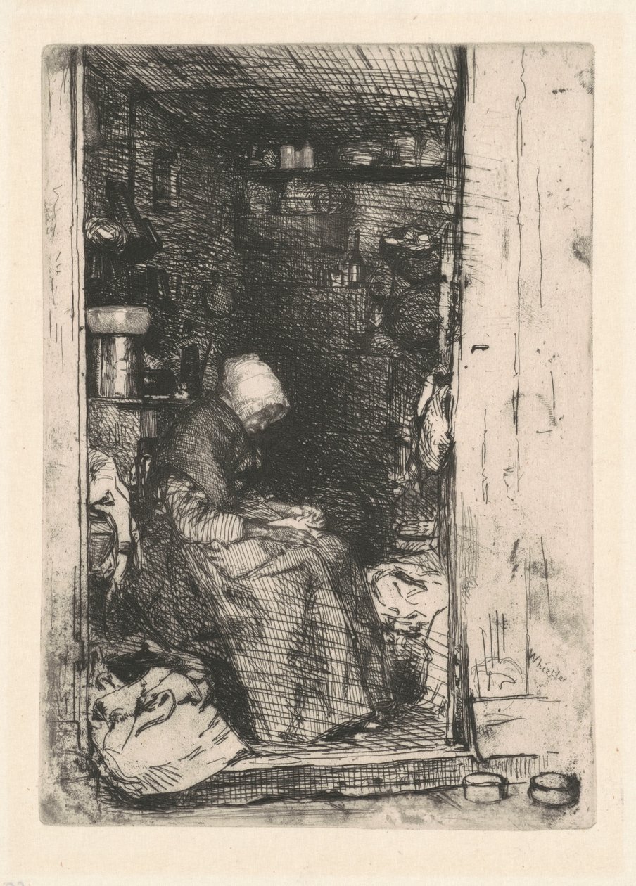 De oude lompenverkoopster door James McNeill Whistler
