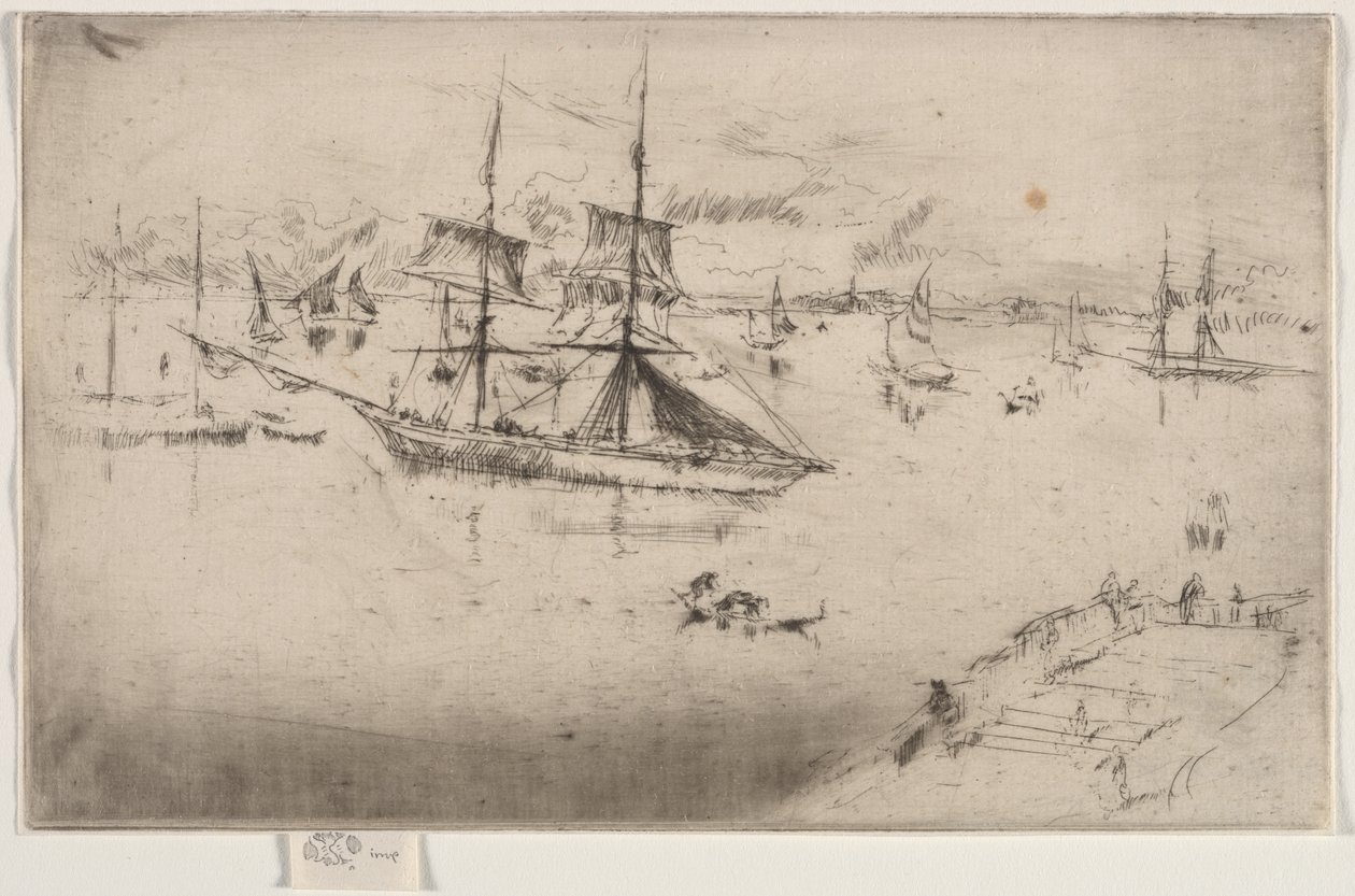 Lagoon: 12.00 uur door James McNeill Whistler