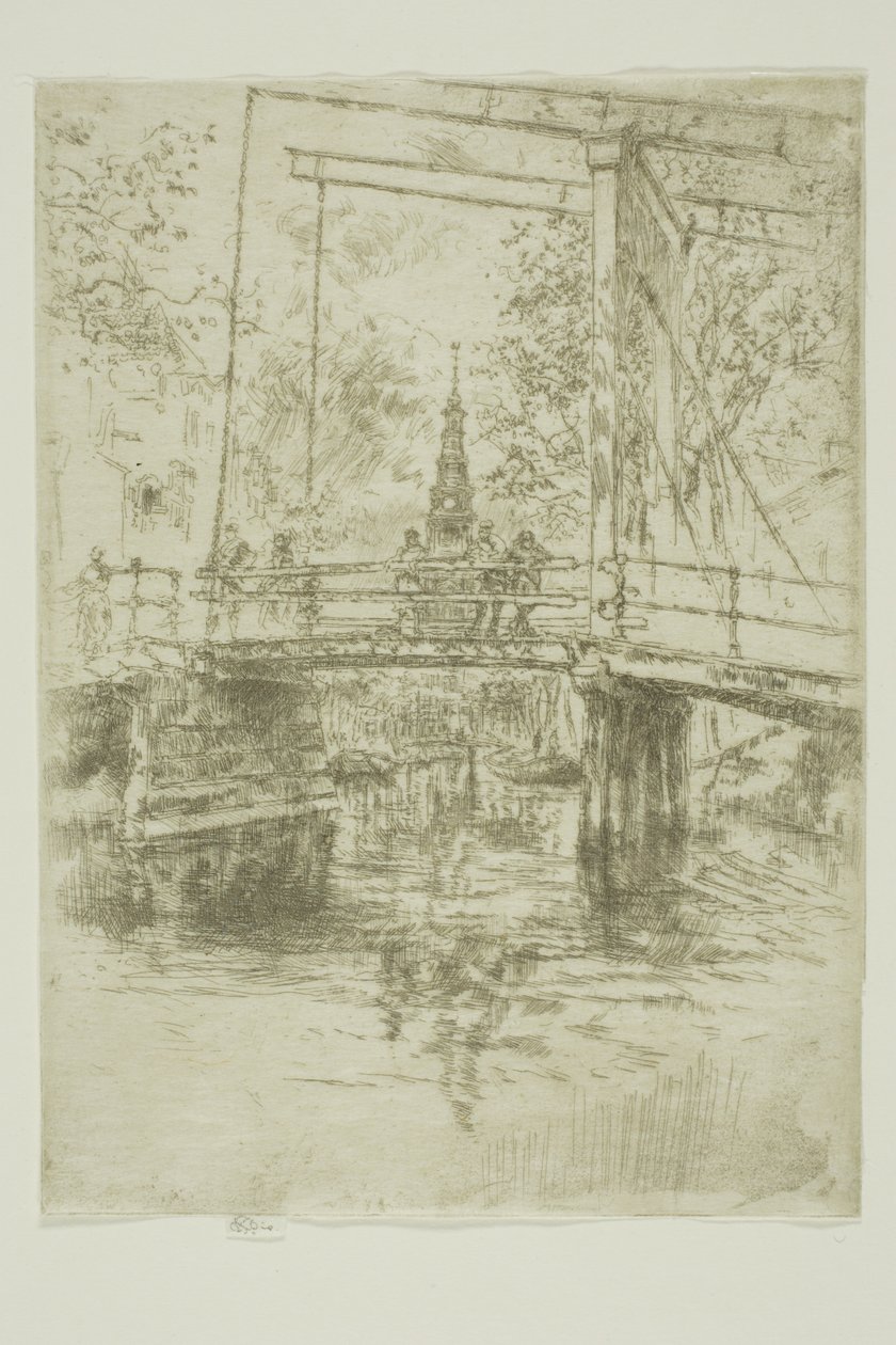 Kleine Ophaalbrug, Amsterdam door James Abbott McNeill Whistler