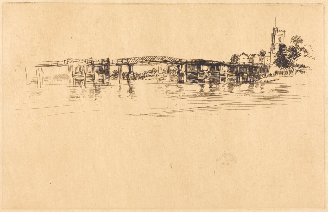 Little Putney nr. 1 door James McNeill Whistler