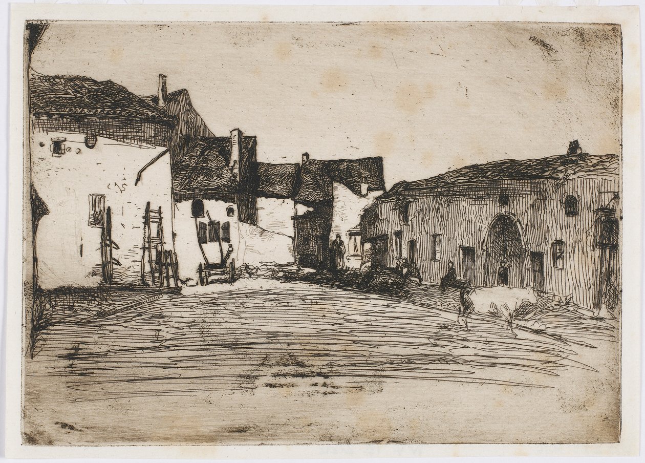 Liverdun. Een van de Twaalf Etsen uit de Natuur door James Abbott McNeill Whistler