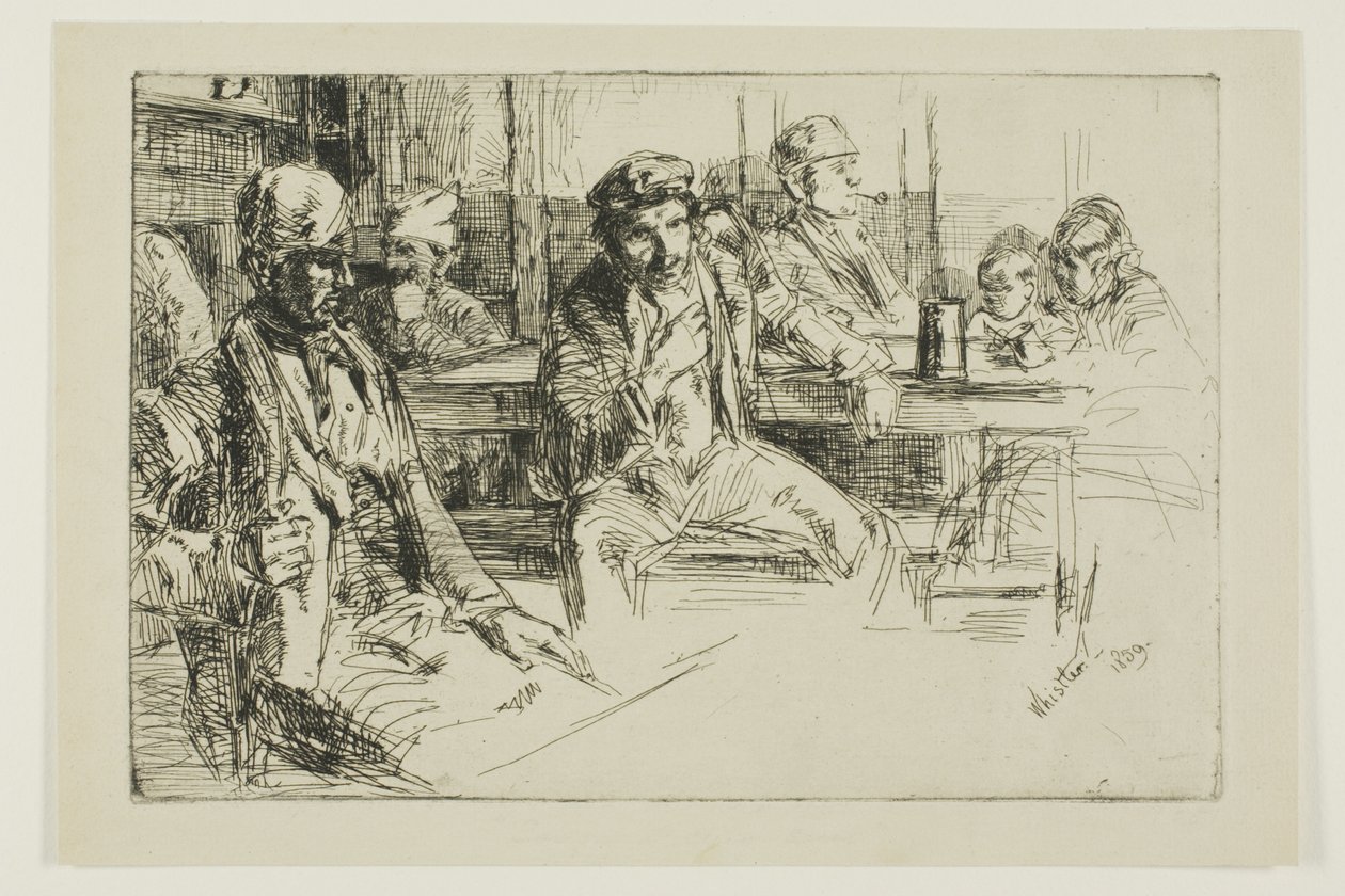Havenarbeiders door James Abbott McNeill Whistler