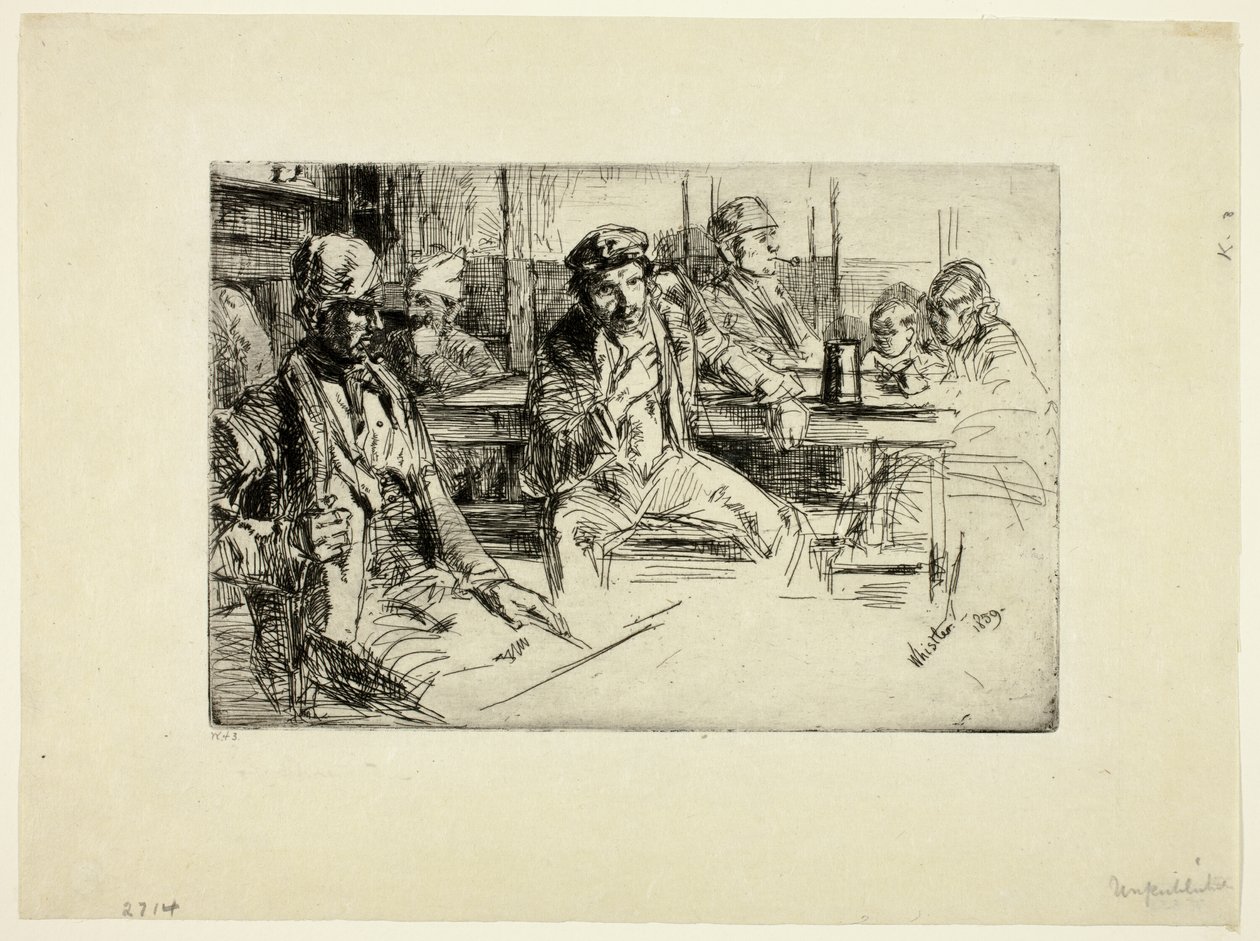 Havenarbeiders door James Abbott McNeill Whistler