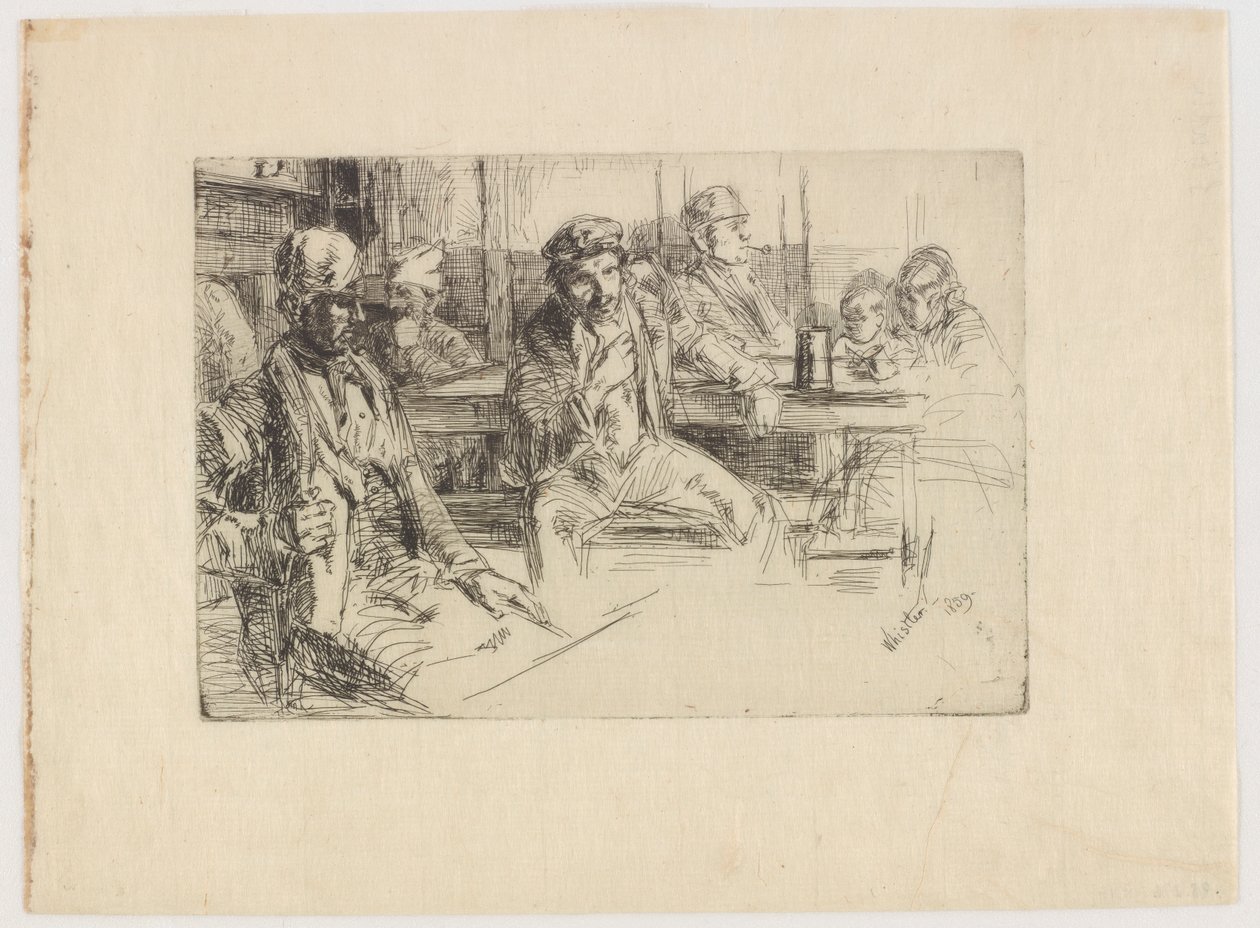Havenarbeiders door James Abbott McNeill Whistler