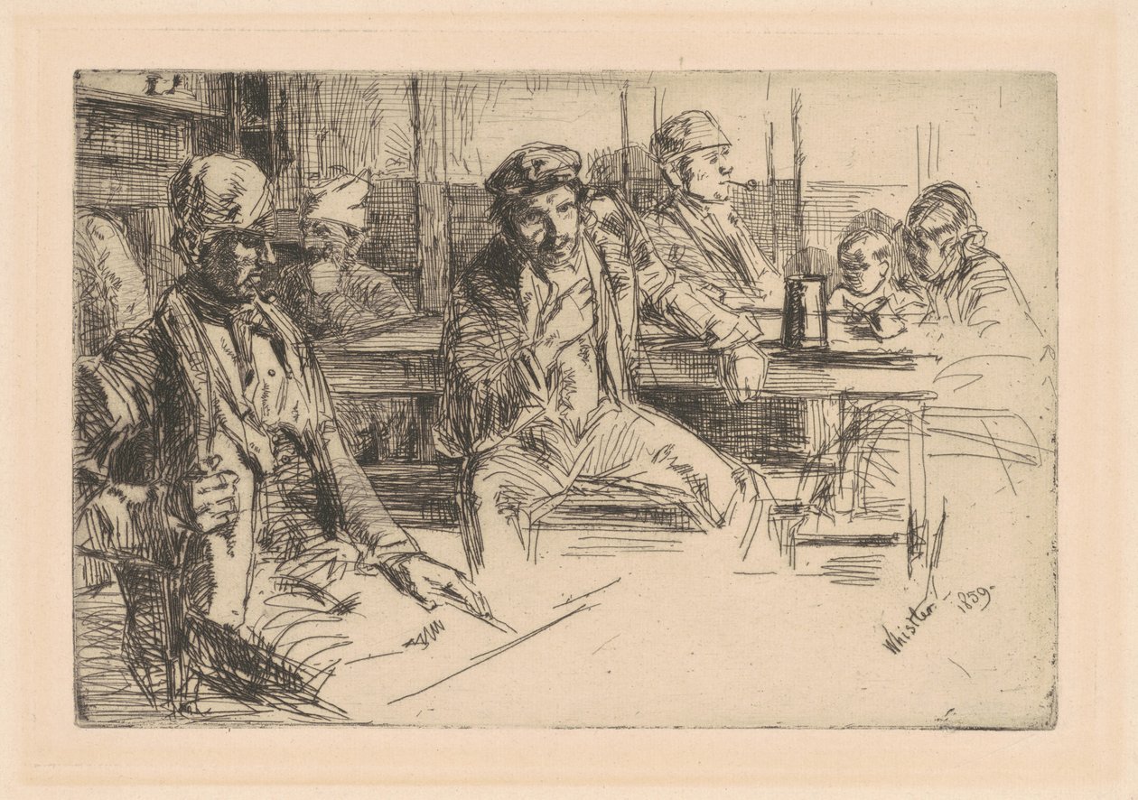 Havenarbeiders door James McNeill Whistler