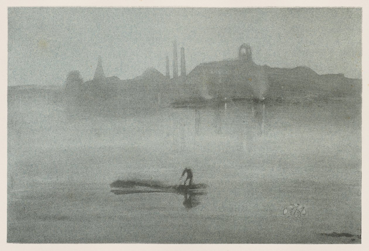 Nocturne: de rivier bij Battersea door James McNeill Whistler